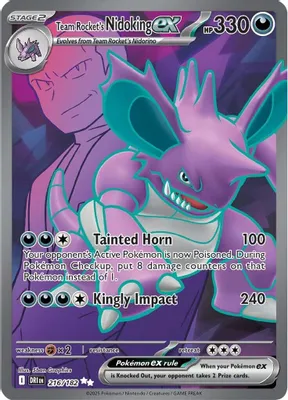 Team Rocket's Nidoking ex - 216/182 from SV10: Destined Rivals