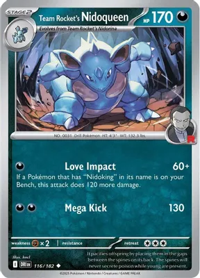 Team Rocket's Nidoqueen from SV10: Destined Rivals