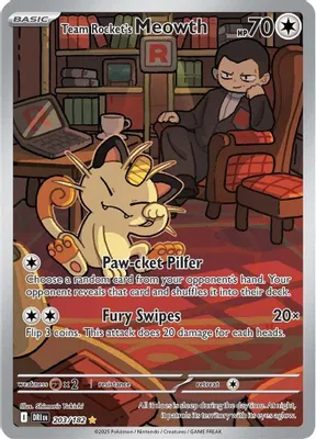 Team Rocket's Meowth - 203/182 from SV10: Destined Rivals