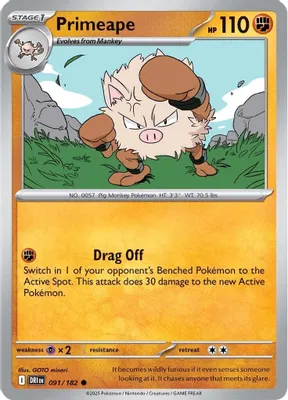 Primeape from SV10: Destined Rivals