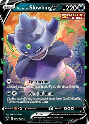 Galarian Slowking V from SWSH06: Chilling Reign