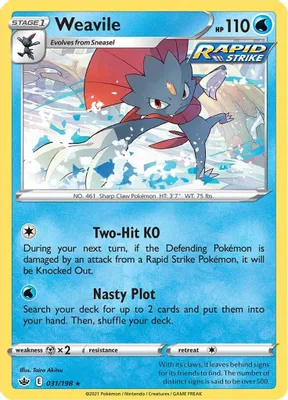Weavile from SWSH06: Chilling Reign