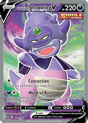Galarian Slowking V (Full Art) from SWSH06: Chilling Reign