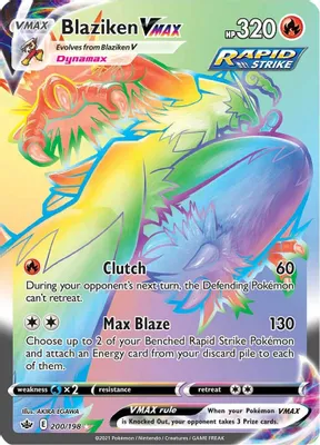 Blaziken VMAX (Secret) from SWSH06: Chilling Reign