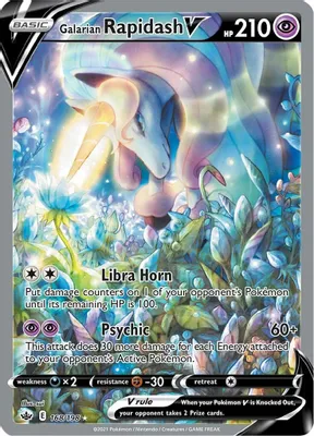 Galarian Rapidash V (Alternate Full Art) from SWSH06: Chilling Reign