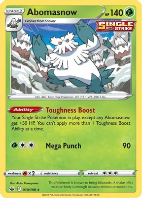 Abomasnow from SWSH06: Chilling Reign