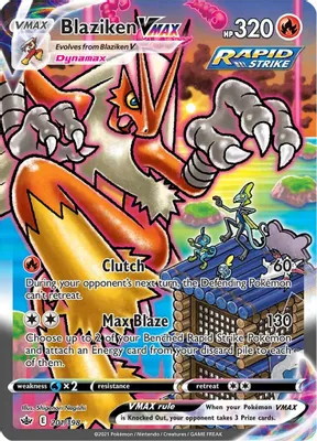 Blaziken VMAX (Alternate Art Secret) from SWSH06: Chilling Reign