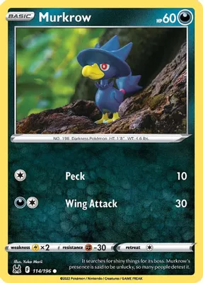 Murkrow from SWSH11: Lost Origin