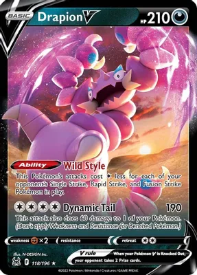 Drapion V from SWSH11: Lost Origin