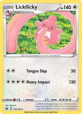 Lickilicky from SWSH11: Lost Origin