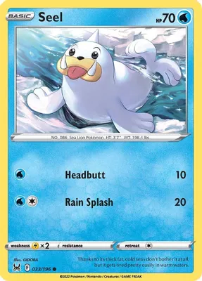 Seel from SWSH11: Lost Origin