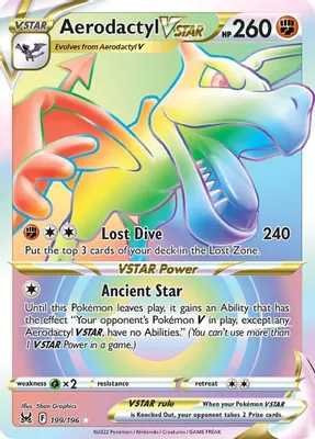 Aerodactyl VSTAR (Secret) from SWSH11: Lost Origin