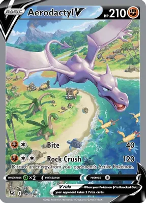 Aerodactyl V (Alternate Full Art) from SWSH11: Lost Origin