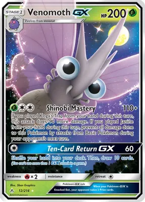 Venomoth GX from SM - Unbroken Bonds