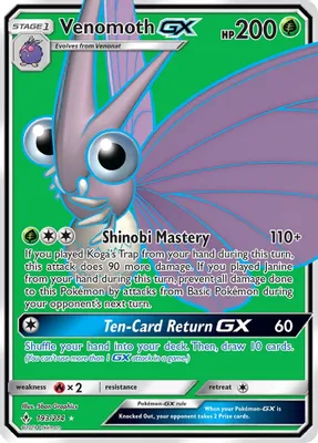 Venomoth GX (Full Art) from SM - Unbroken Bonds