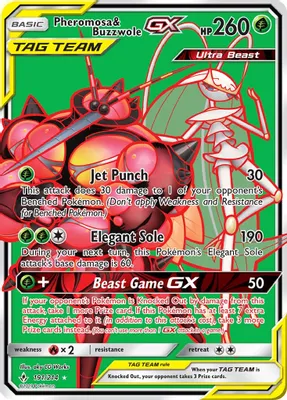 Pheromosa & Buzzwole GX (191) (Full Art) from SM - Unbroken Bonds