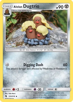 Alolan Dugtrio from SM - Lost Thunder