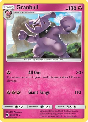 Granbull from SM - Lost Thunder