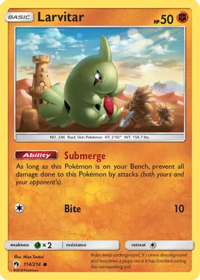 Larvitar (114) from SM - Lost Thunder