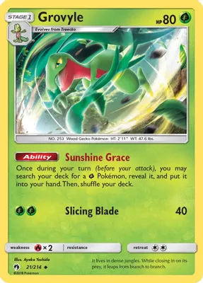 Grovyle from SM - Lost Thunder
