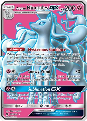 Alolan Ninetales GX (Full Art) from SM - Lost Thunder