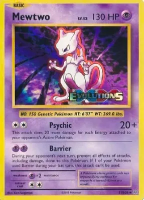 Mewtwo (XY Evolutions Prerelease) from XY Promos