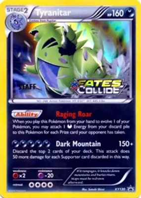 Tyranitar - XY130 (Prerelease) [Staff] from XY Promos
