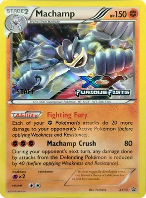 Machamp - XY13 (Prerelease) [Staff] from XY Promos