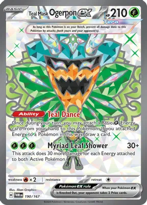 Teal Mask Ogerpon ex - 190/167 from SV06: Twilight Masquerade