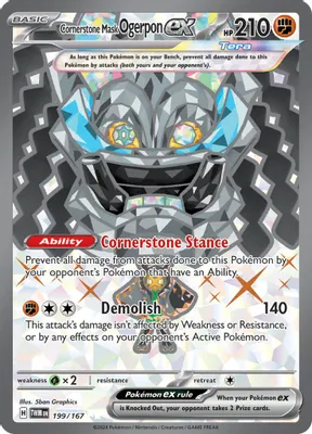 Cornerstone Mask Ogerpon ex - 199/167 from SV06: Twilight Masquerade