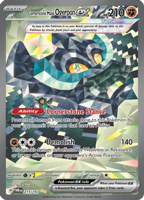 Cornerstone Mask Ogerpon ex - 215/167 from SV06: Twilight Masquerade