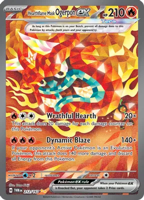 Hearthflame Mask Ogerpon ex - 212/167 from SV06: Twilight Masquerade