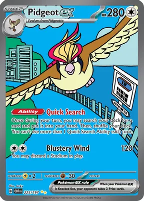Pidgeot ex - 225/197 from SV03: Obsidian Flames