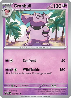 Granbull from SV03: Obsidian Flames