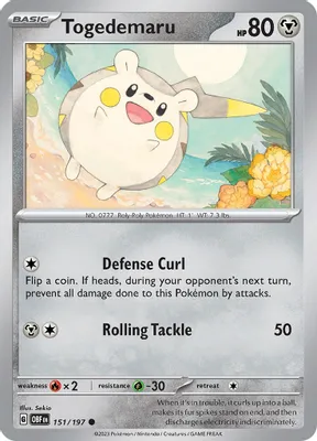 Togedemaru from SV03: Obsidian Flames