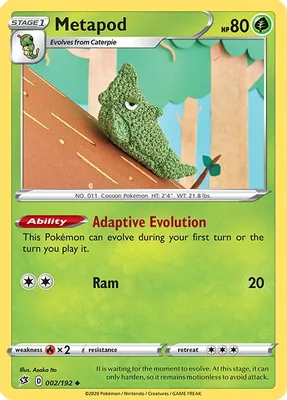Metapod from SWSH02: Rebel Clash