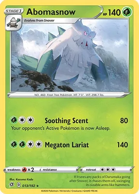 Abomasnow from SWSH02: Rebel Clash