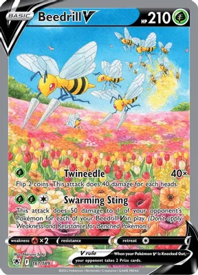 Beedrill V (Alternate Full Art) from SWSH10: Astral Radiance