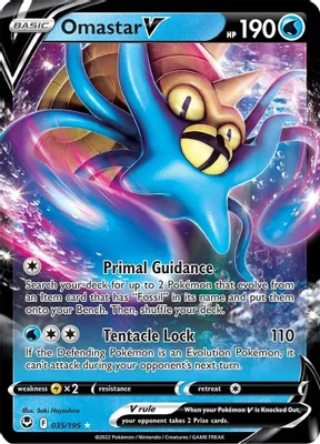 Omastar V from SWSH12: Silver Tempest