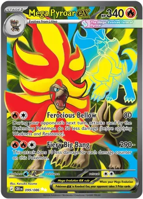 Mega Pyroar ex - 099/086 from ME04: Chaos Rising