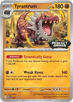 Tyrantrum - 066 [Staff] from ME: Mega Evolution Promo