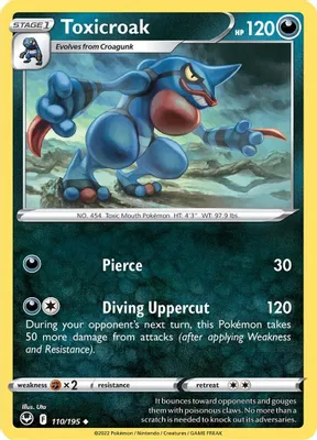Toxicroak from SWSH12: Silver Tempest