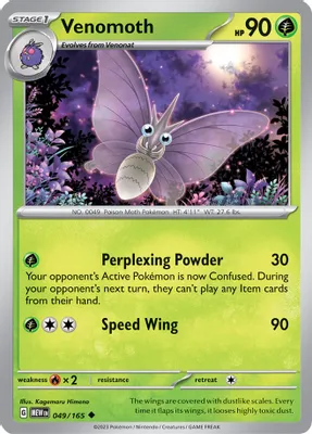 Venomoth from SV: Scarlet & Violet 151