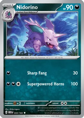 Nidorino from SV: Scarlet & Violet 151