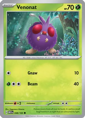 Venonat from SV: Scarlet & Violet 151