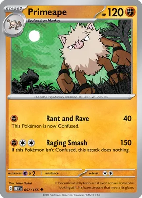 Primeape from SV: Scarlet & Violet 151