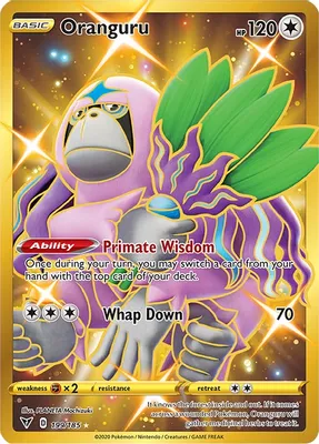 Oranguru (Secret) from SWSH04: Vivid Voltage