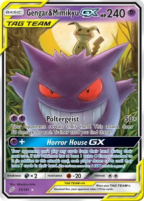 Gengar & Mimikyu GX from SM - Team Up