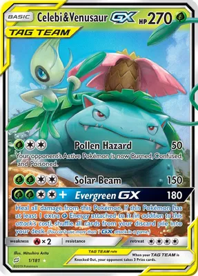 Celebi & Venusaur GX from SM - Team Up