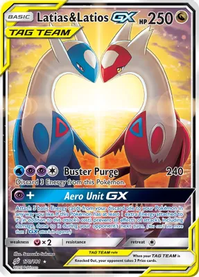 Latias & Latios GX (Alternate Full Art) from SM - Team Up